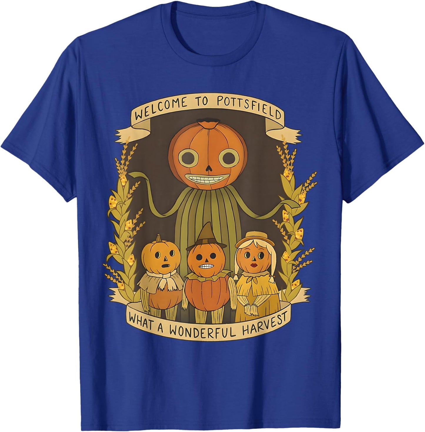 Spooky Pottsfield Harvest Festival Pumpkin Vibes Halloween T-Shirt - T-Shirt | Royal