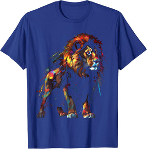 Lion art colourful animal lovers motif zoo lion T-Shirt - T-Shirt | Royal