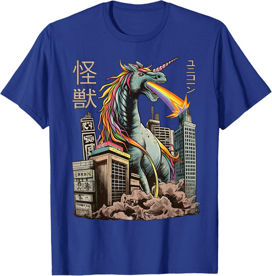 Kaiju Unicorn Japanese Monster Unicorn Anime Manga T-Shirt - T-Shirt | Royal