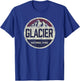 Vintage Glacier National Park Retro Mountain Kids Souvenir T-Shirt - T-Shirt | Royal