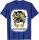 Bleached Chaos Coordinator leopard sunflower Messy Bun T-Shirt - T-Shirt | Royal