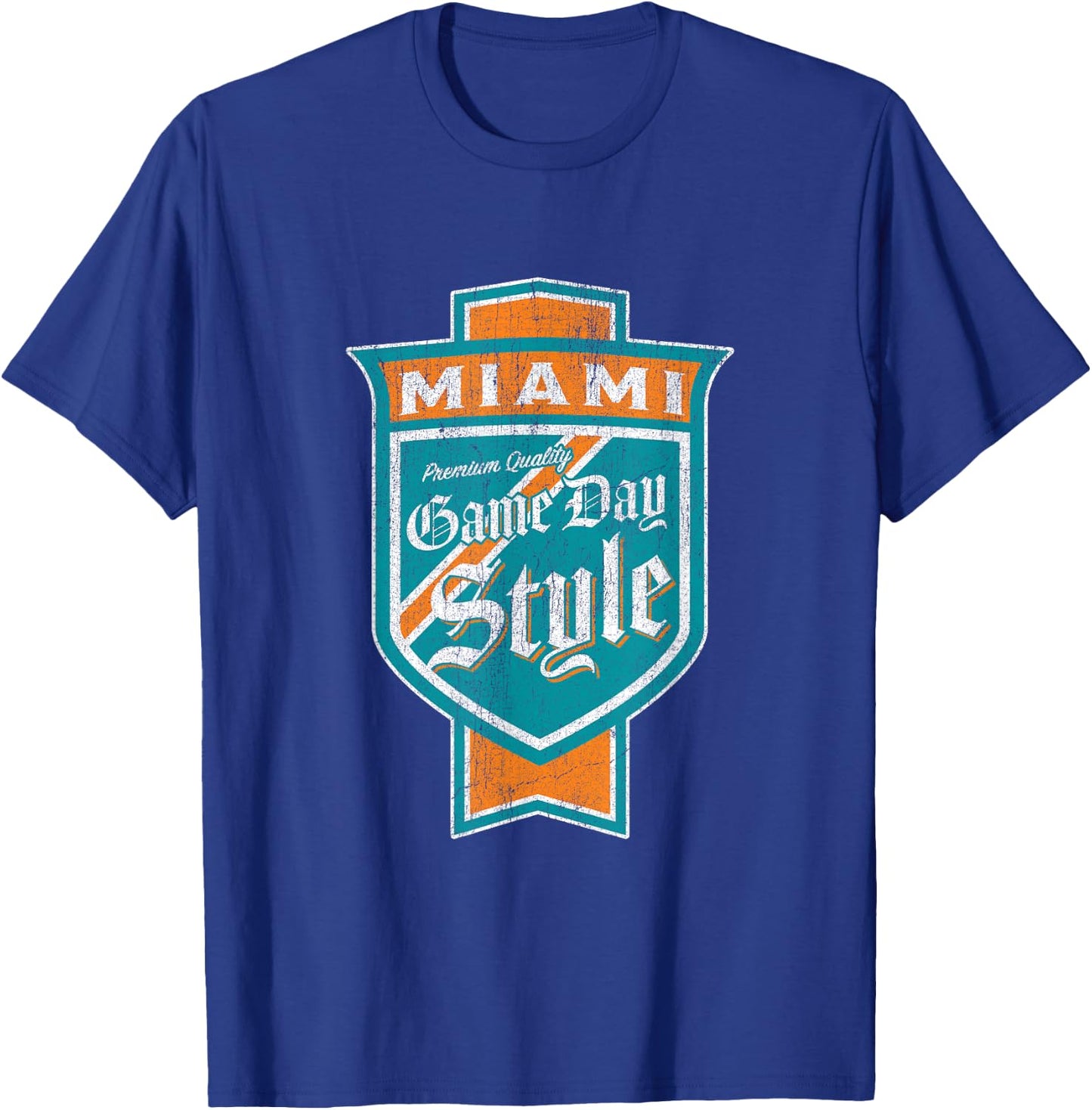 Faded Miami Beer Label - Miami-Dade County Pride T-Shirt - T-Shirt | Royal