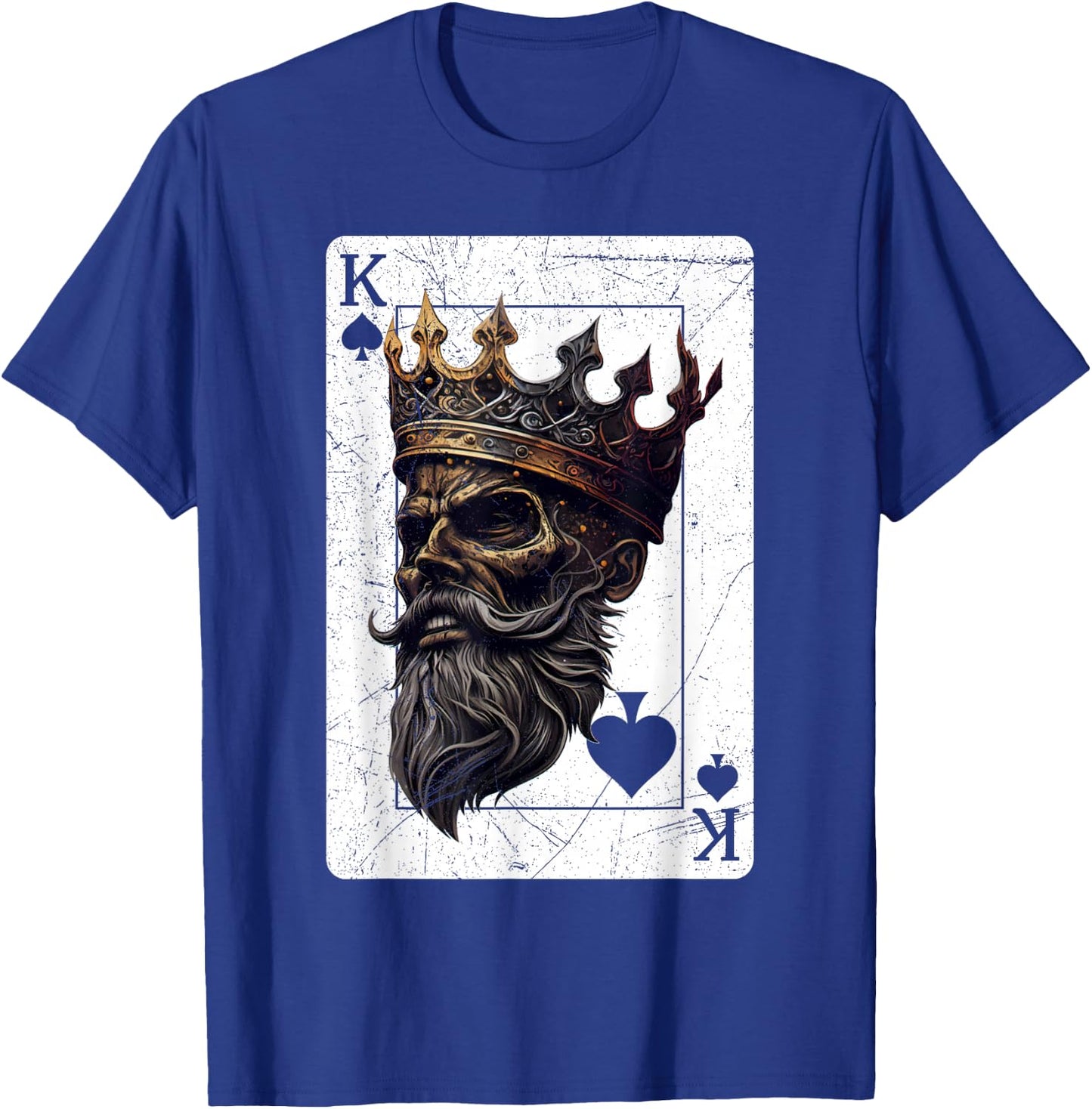 King Spades Creepy Halloween Card Game Poker Gothic T-Shirt - T-Shirt | Royal