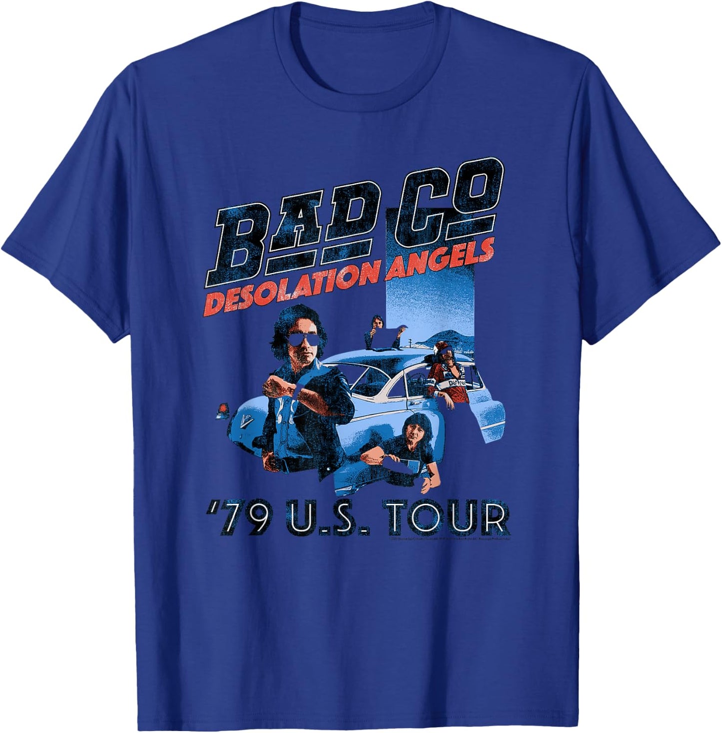 Bad Company Desolation Angels 1979 US Tour for Light Colors T-Shirt - T-Shirt | Royal