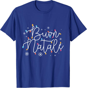 Funny Buon Natale Italy Pride Xmas Holiday Italian Christmas T-Shirt - T-Shirt | Royal