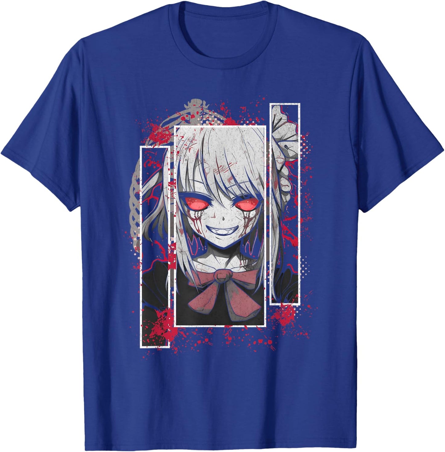 Horror Anime Yandere Menhera Demon Girl Japanese Aesthetic T-Shirt - T-Shirt | Royal