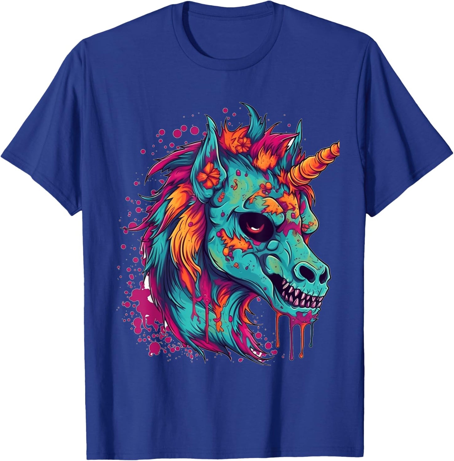 Zombie Unicorn Halloween Costume Scary Magical Women Girls T-Shirt - T-Shirt | Royal