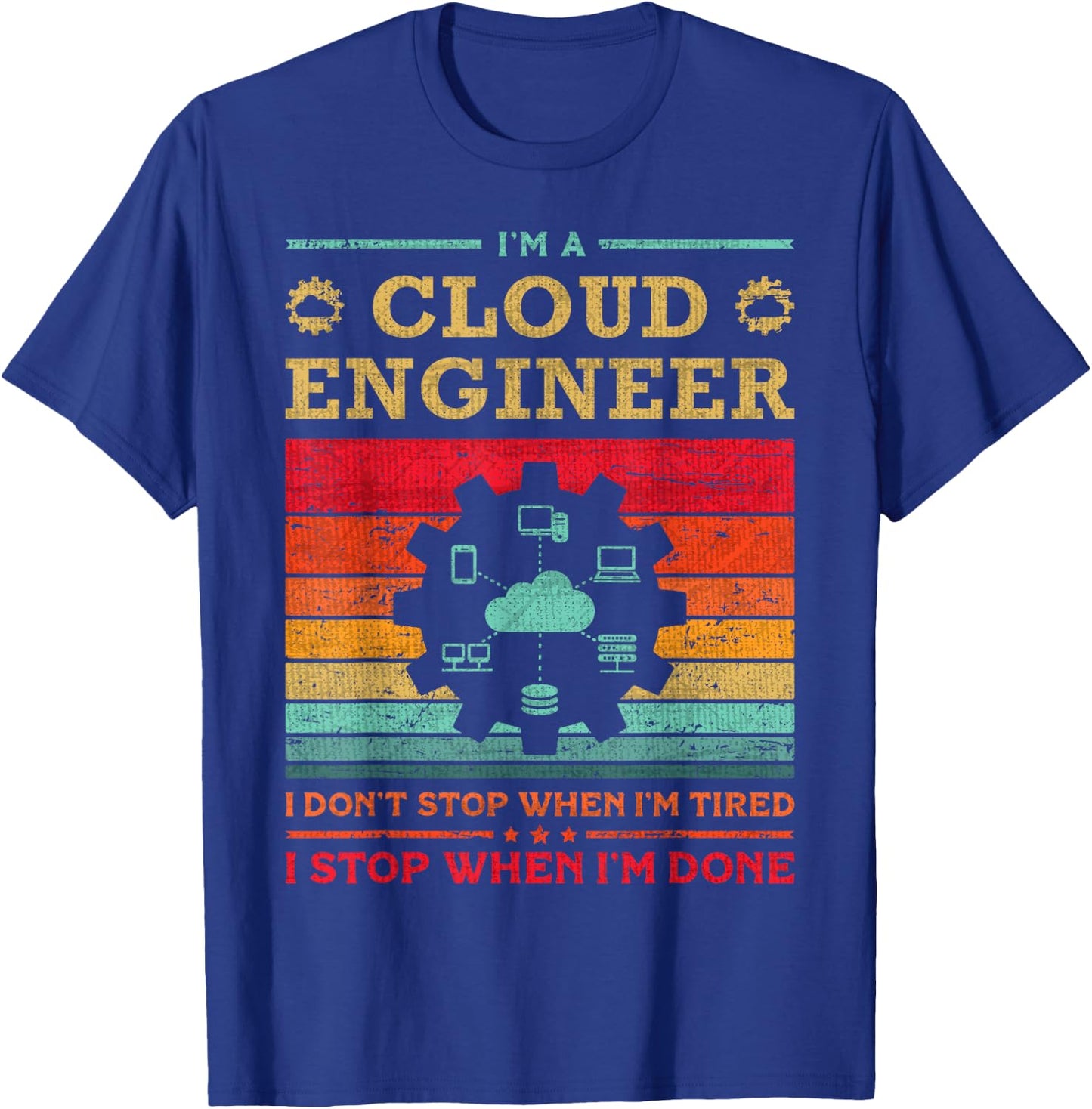 Cloud Specialist Cloud Engineer App Cloud Computing Engineer T-Shirt - T-Shirt | Royal