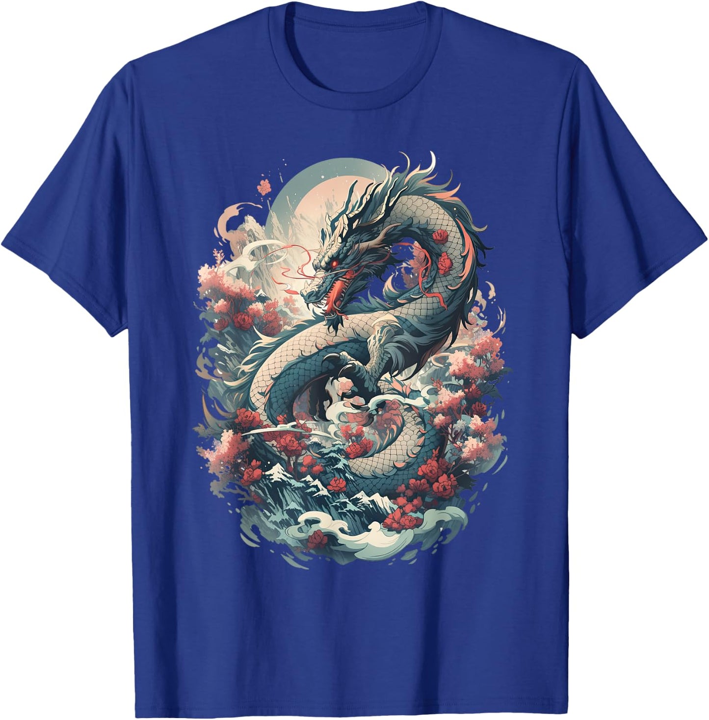 Japanese Aesthetic Dragon japanese art Japan Tattoo T-Shirt - T-Shirt | Royal