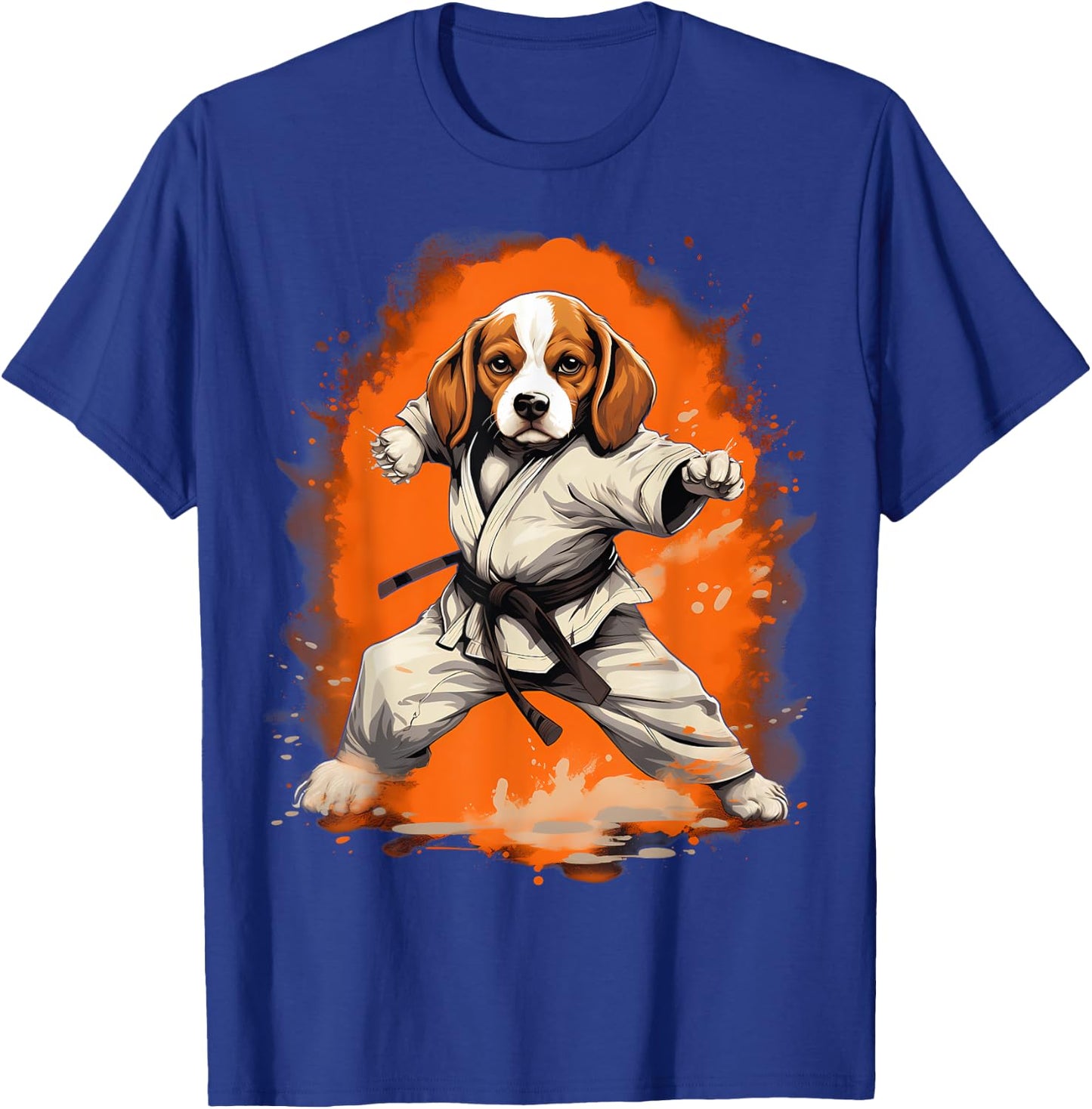 MMA Beagle Dog Karate Men Women Kids T-Shirt - T-Shirt | Royal