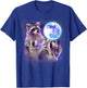 Three Raccoon Moon Funny 3 Wolves Parody Racoon Space Galaxy T-Shirt - T-Shirt | Royal