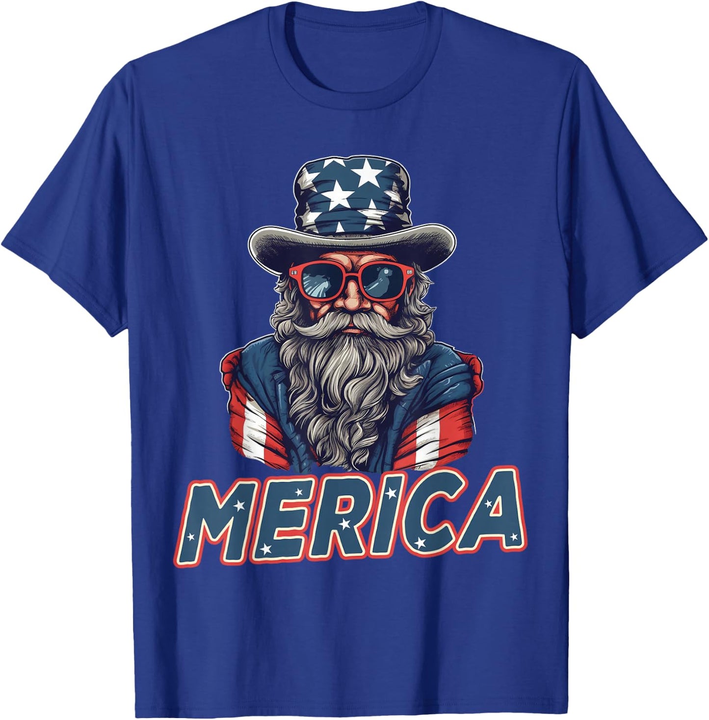 USA American Flag Patriotic 4th of July T-Shirt - T-Shirt | Royal