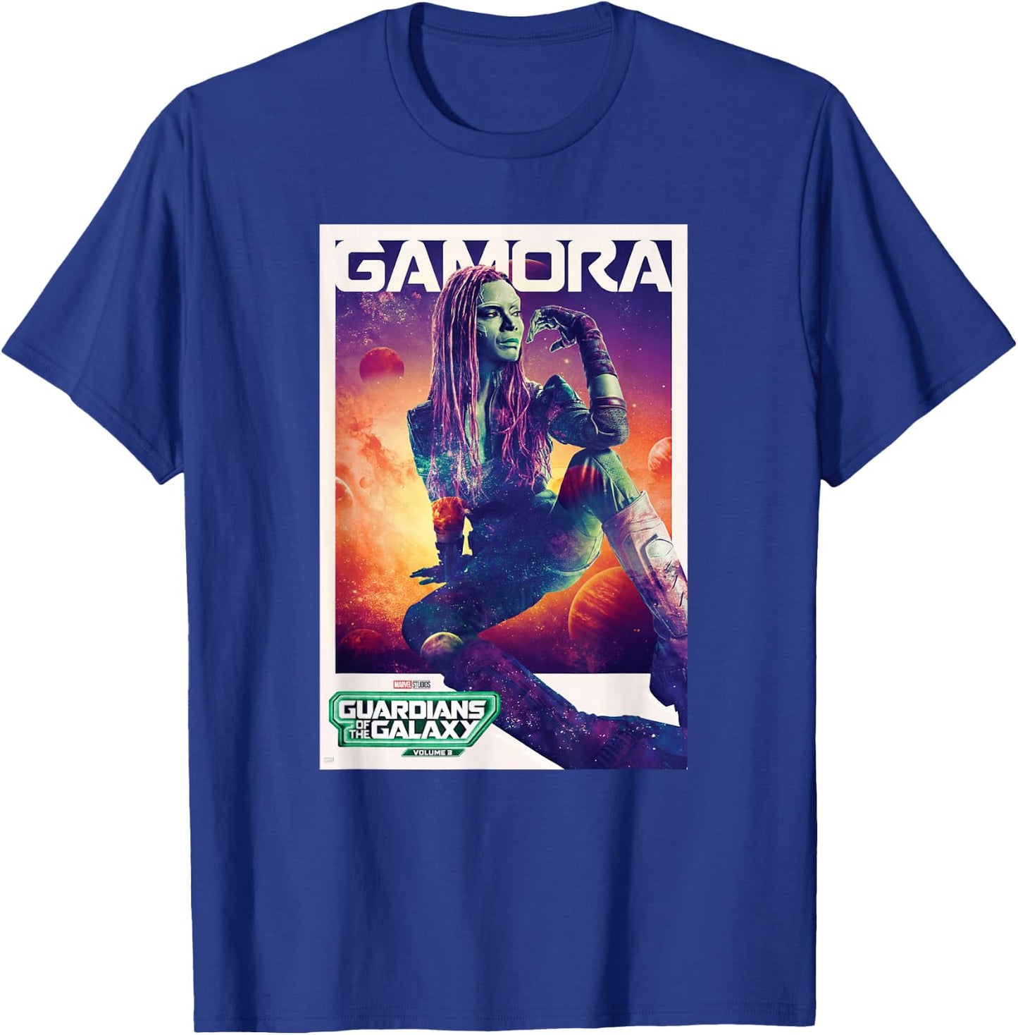 Marvel Guardians of The Galaxy Volume 3 Gamora Poster T-Shirt - T-Shirt | Royal