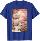Ukiyo-e Cherry Blossom Mountain Landscape Japanese T-Shirt - T-Shirt | Royal