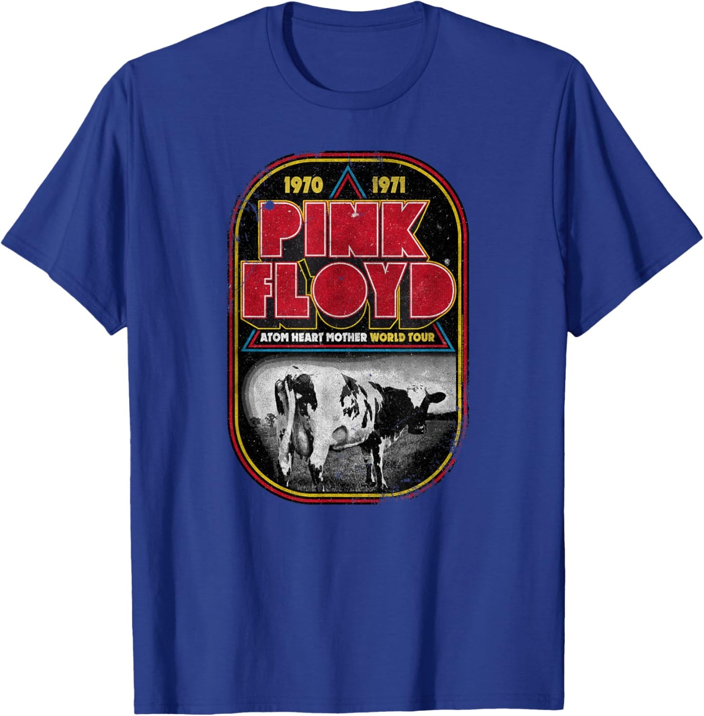 Pink Floyd Atom Heart Mother Distressed World Tour T-Shirt - T-Shirt | Royal