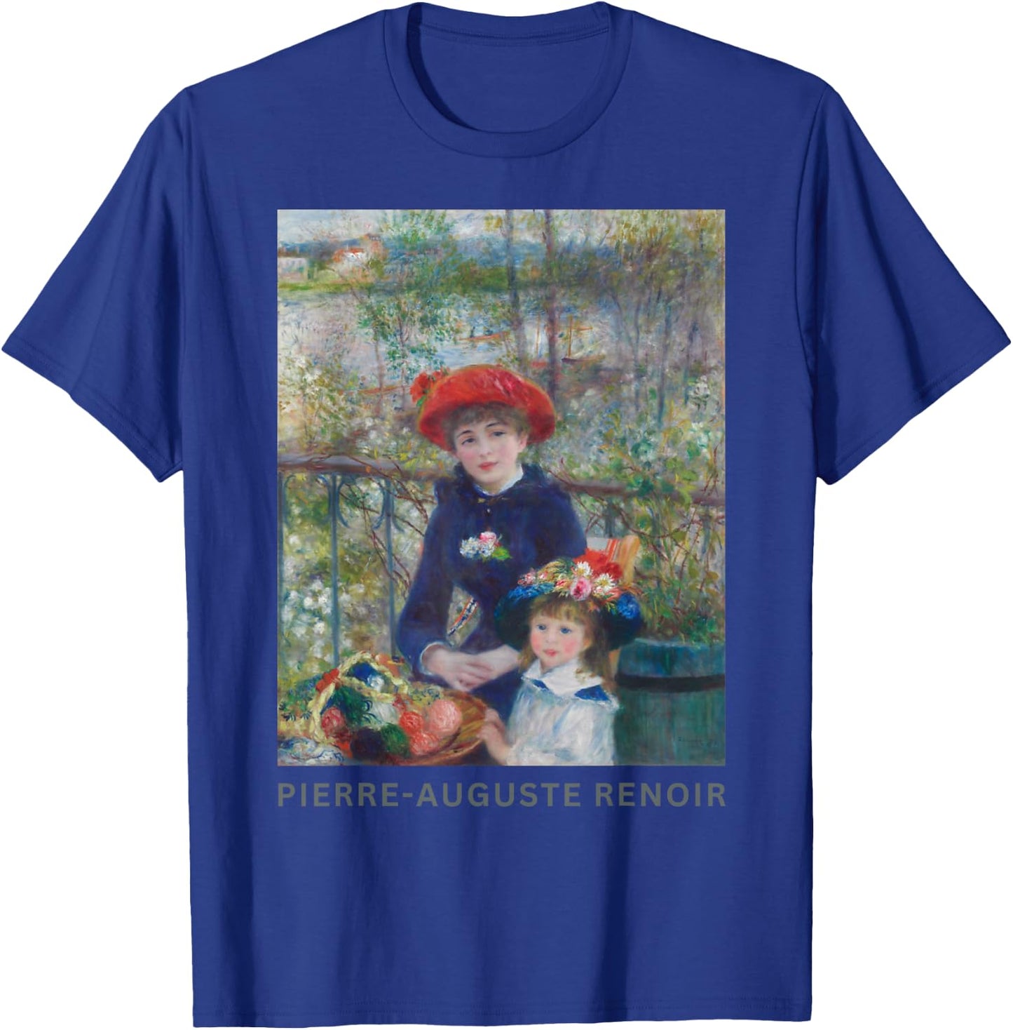 Renoir Two Sisters On the Terrace Fine Art T-Shirt - T-Shirt | Royal