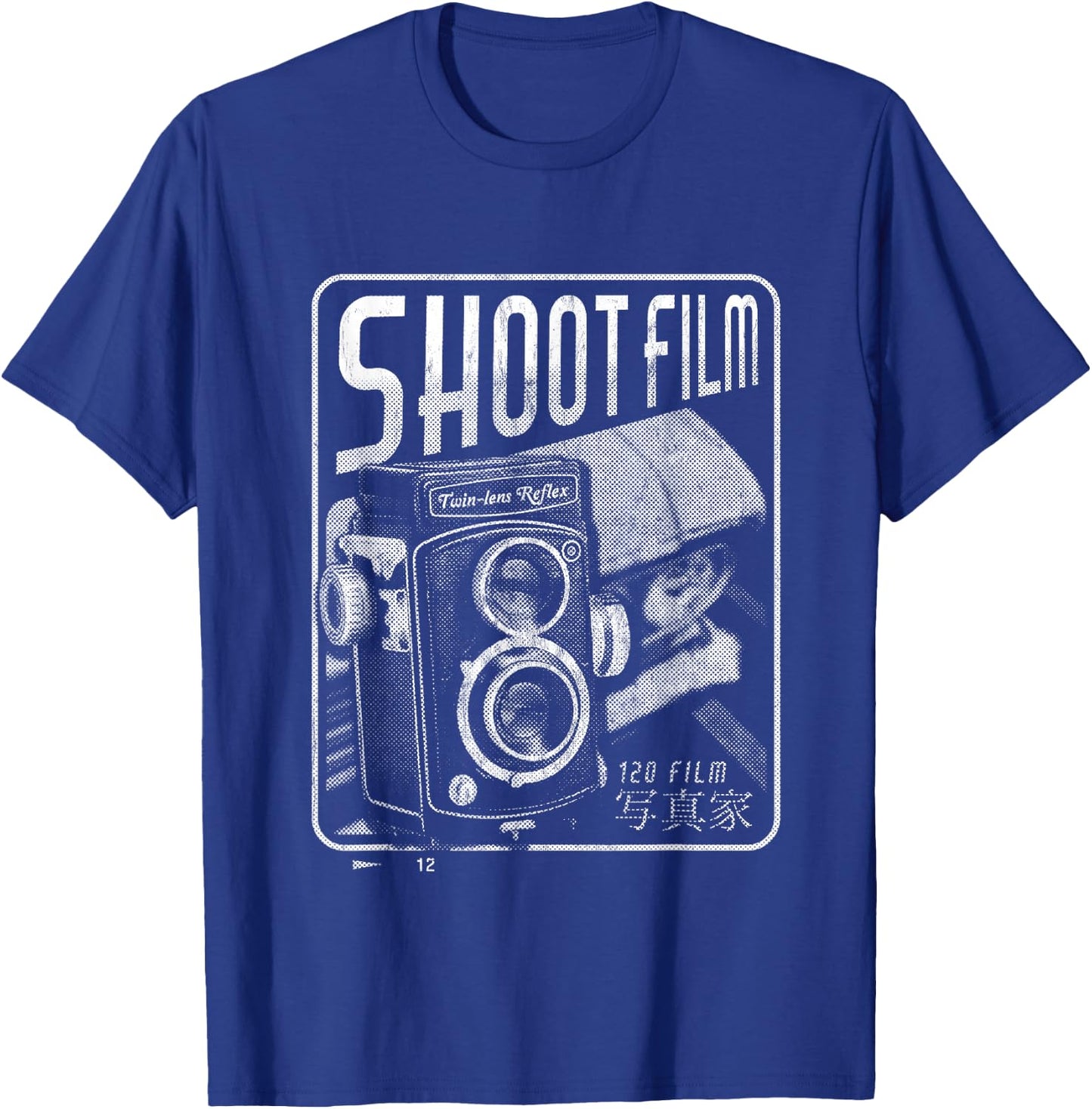 Shoot Film Medium Format Vintage Camera Analogue Photography T-Shirt - T-Shirt | Royal