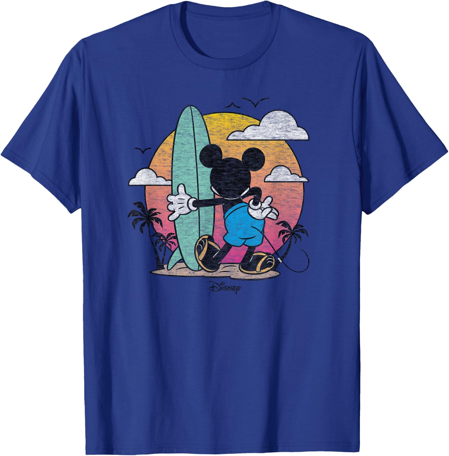 Disney - Mickey Surf Retro T-Shirt - T-Shirt | Royal