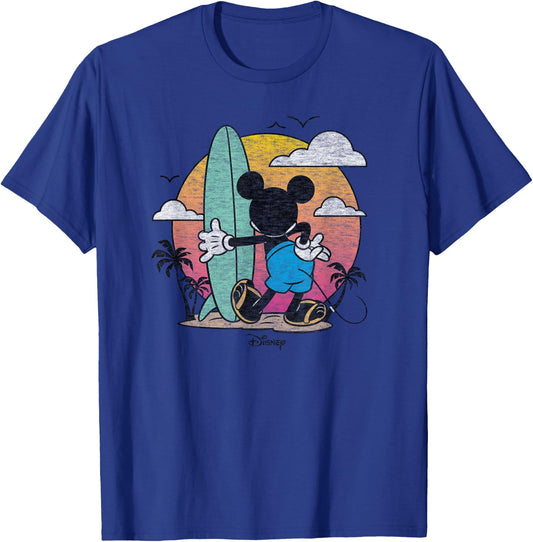 Disney - Mickey Surf Retro T-Shirt - T-Shirt | Royal