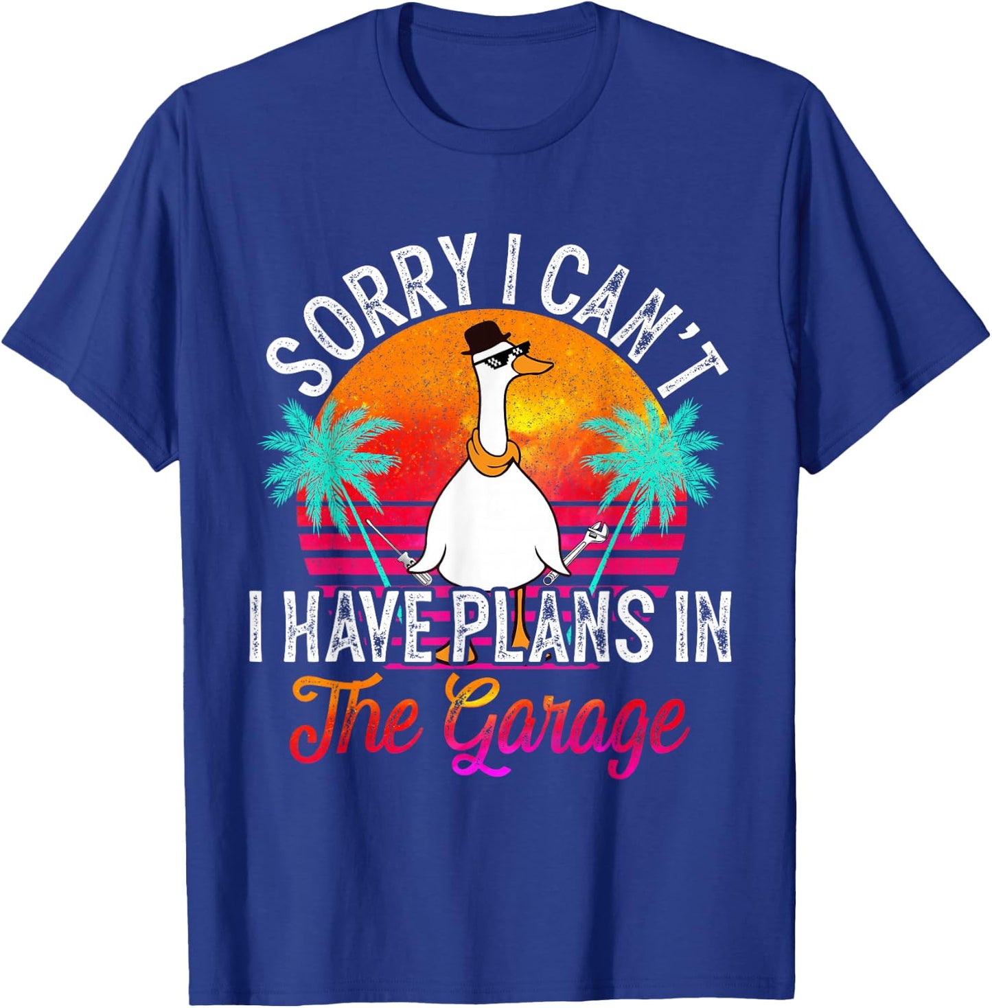 I Cant I Have Plans In The Garage Fathers Day Car Mechanics T-Shirt - T-Shirt | Royal
