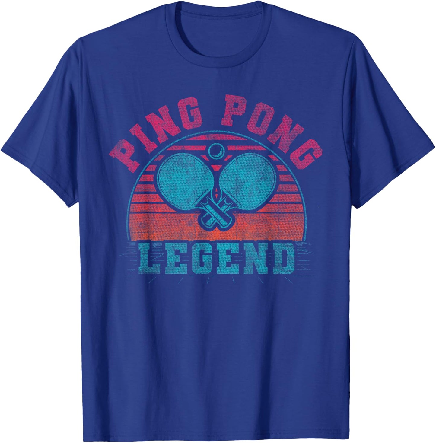 Cool Ping Pong Retro Crossing Rackets Ping Pong Legend T-Shirt - T-Shirt | Royal