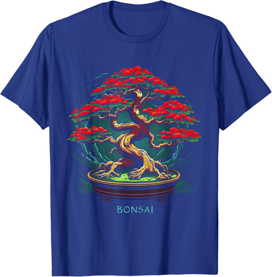 Zen Bonsai Enthusiast - Traditional Japanese Bonsai Tree T-Shirt - T-Shirt | Royal