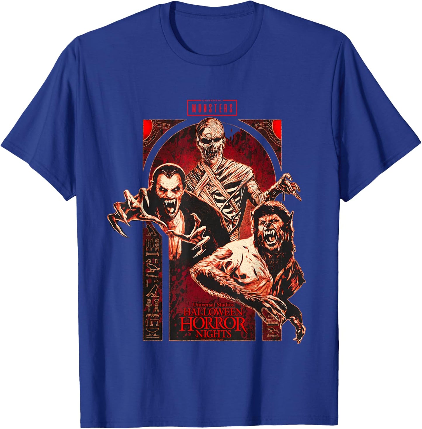 Halloween Horror Nights HHN Universal Monsters T-Shirt - T-Shirt | Royal