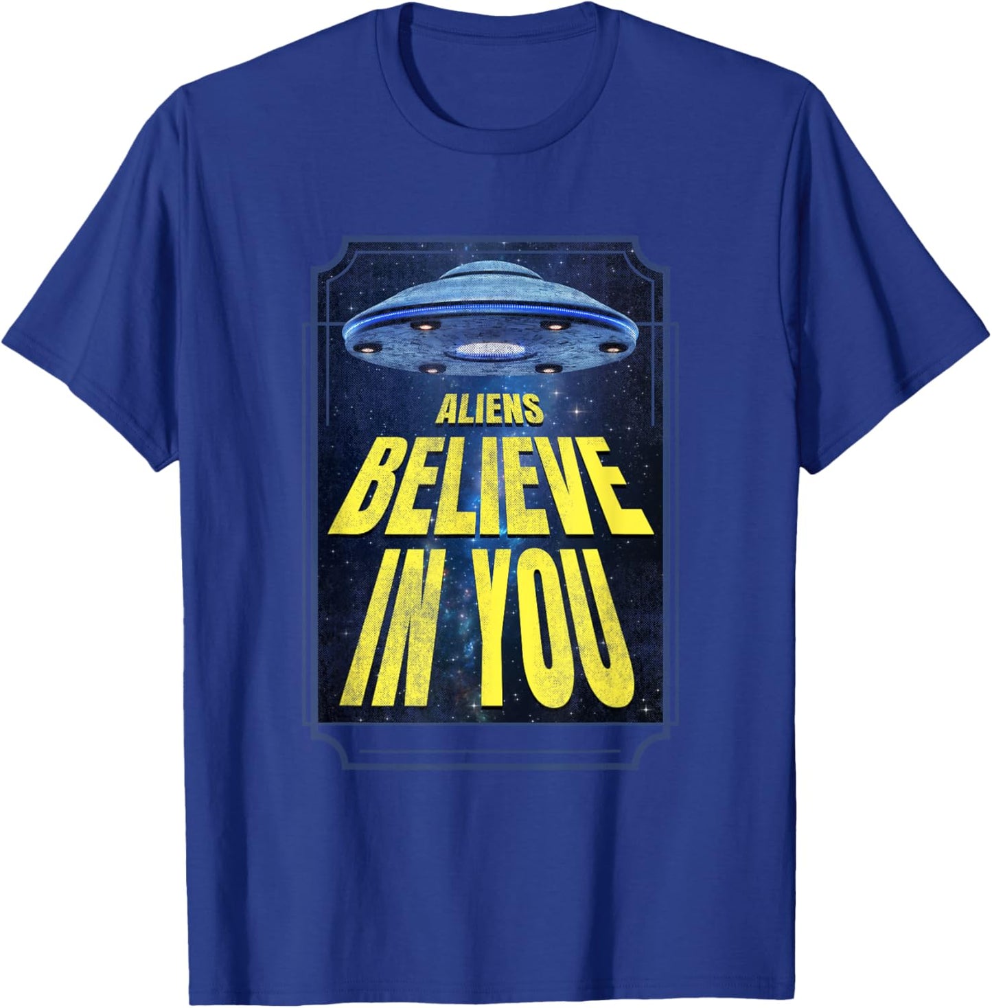 Aliens Alien UFO T-Shirt - T-Shirt | Royal