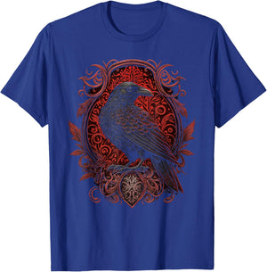 Odin's Raven Viking Norse Runes Nordmann Mythology T-Shirt - T-Shirt | Royal