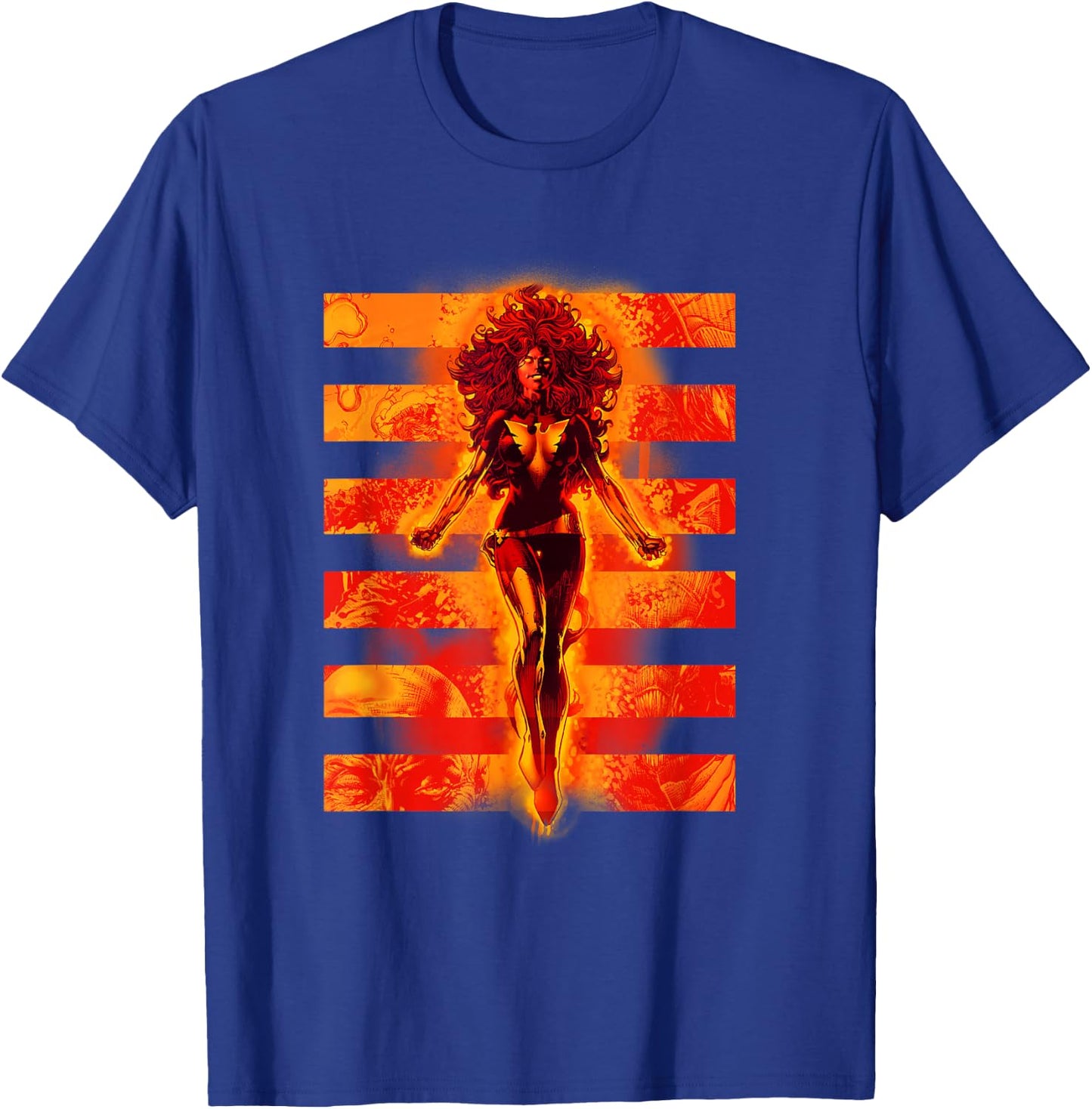 Marvel X-Men Dark Phoenix Epic Flight Retro Comic Panels T-Shirt - T-Shirt | Royal