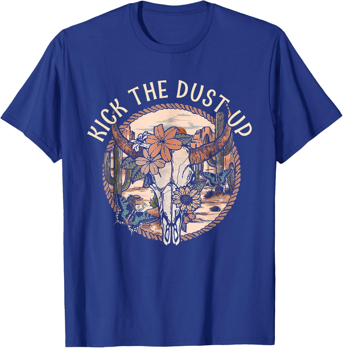 Kick The Country Music Dusts Up Classic Cactus T-Shirt - T-Shirt | Royal