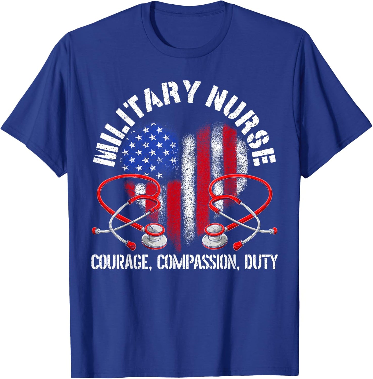 Military Nurse Registered Nurse Nursing Army Soldier T-Shirt - T-Shirt | Royal