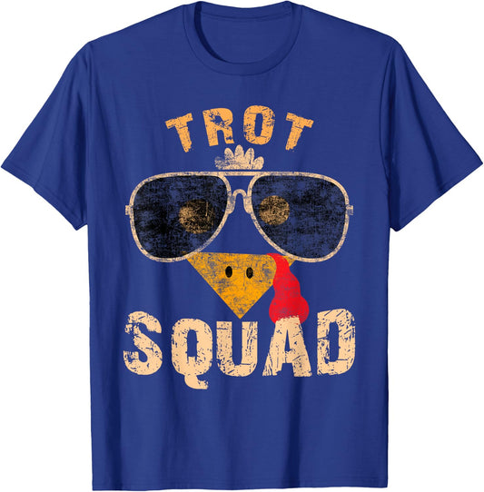 Thanksgiving Turkey Trot Squad 2025 Trot Race Women Men Kids T-Shirt - T-Shirt | Royal