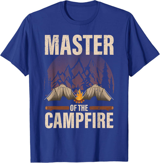 Cool Campfire Design Women Camping Trailer Camper T-Shirt - T-Shirt | Royal