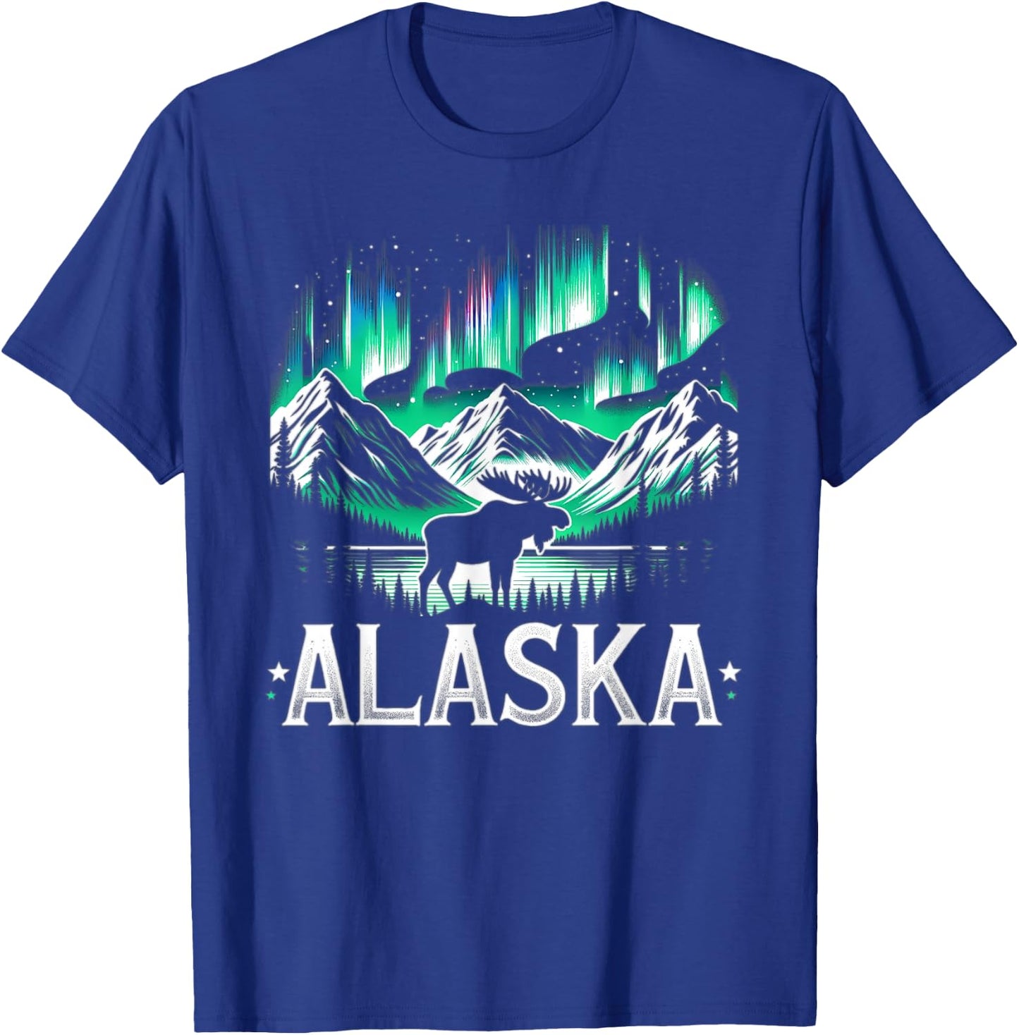 Alaska Day The Last Frontier Alaska Mountain Moose Souvenir T-Shirt - T-Shirt | Royal