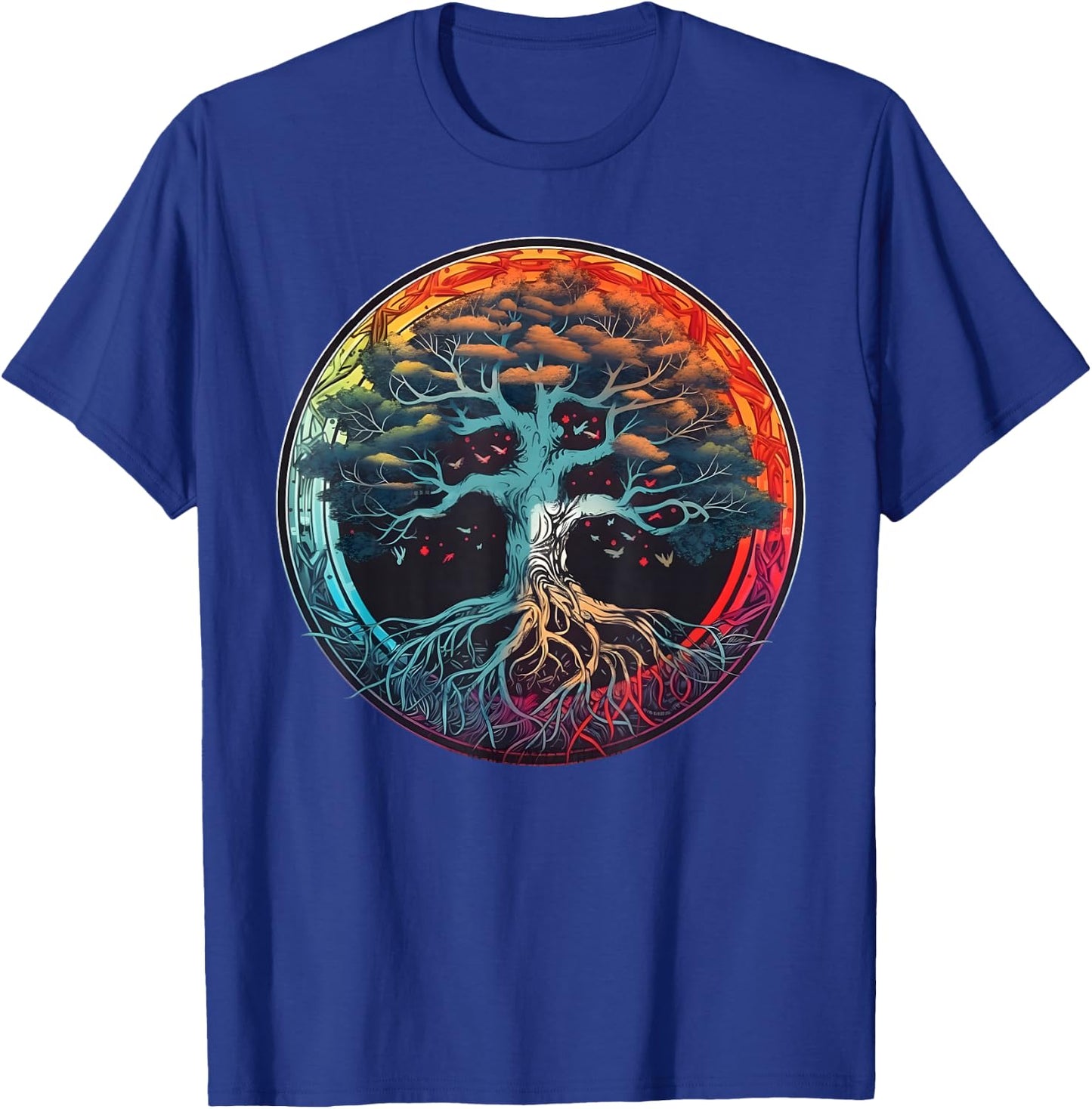 Tree of Life Rainbow Yggdrasil T-Shirt - T-Shirt | Royal