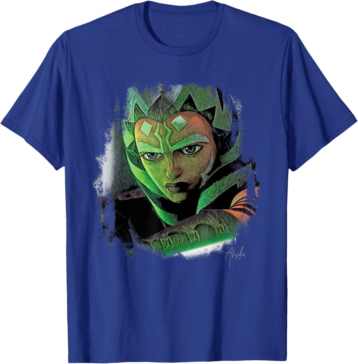 Star Wars Ahsoka Tano Tales of the Jedi Lightsaber Glow T-Shirt - T-Shirt | Royal