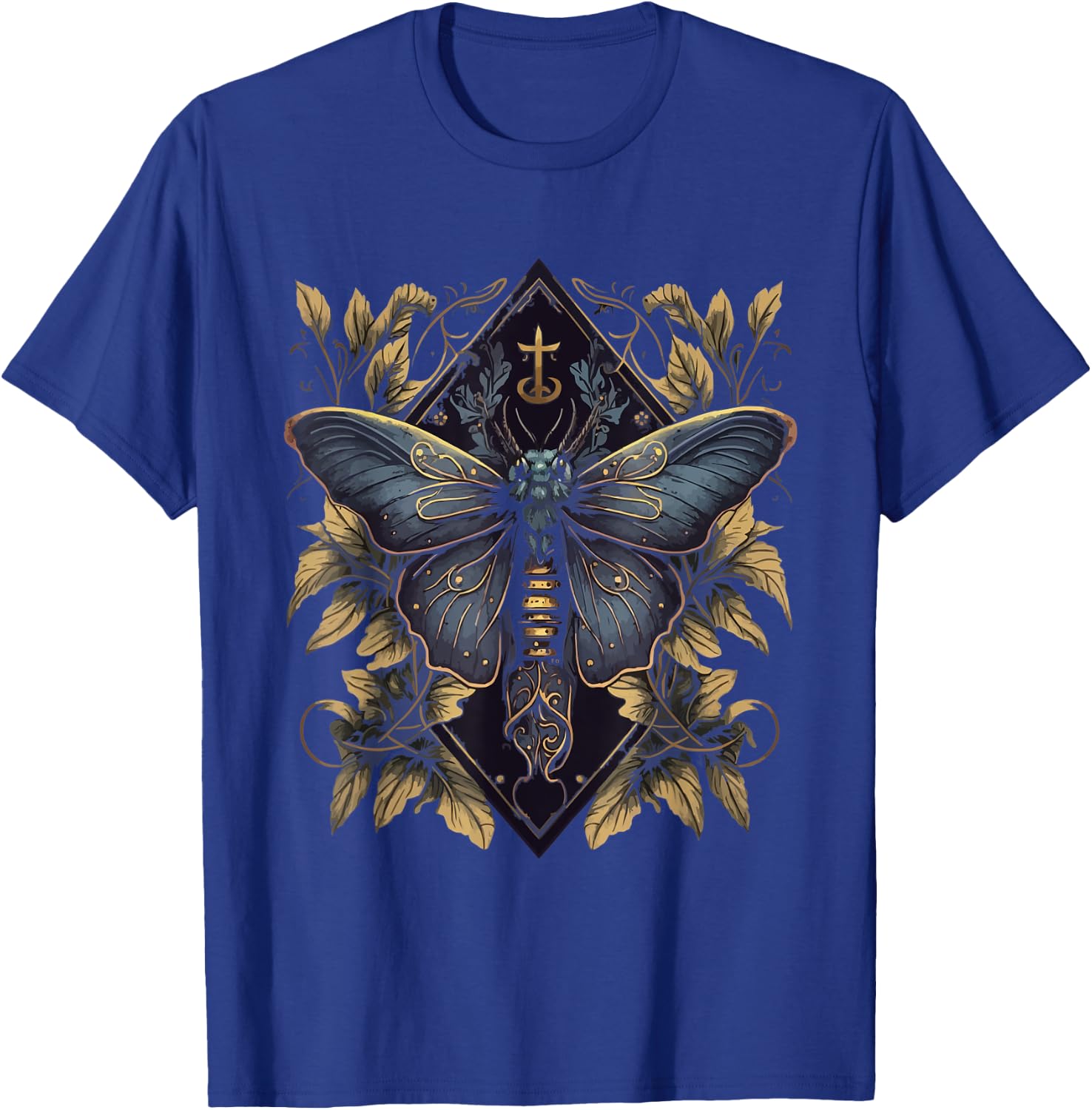 Gothic Moth Butterfly Witchcore Aesthetic Witchcraft Occult T-Shirt - T-Shirt | Royal