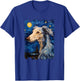 Silken Windhound Dog Starry Night Painting Dog Mom Dad T-Shirt - T-Shirt | Royal