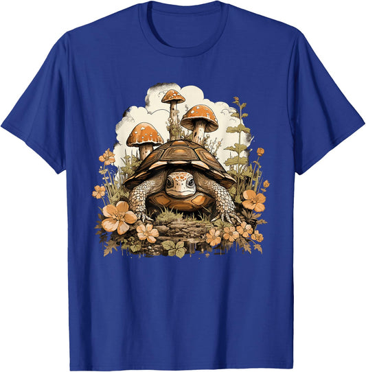 Cottagecore Turtle Aesthetic Mushrooms Outfit T-Shirt - T-Shirt | Royal