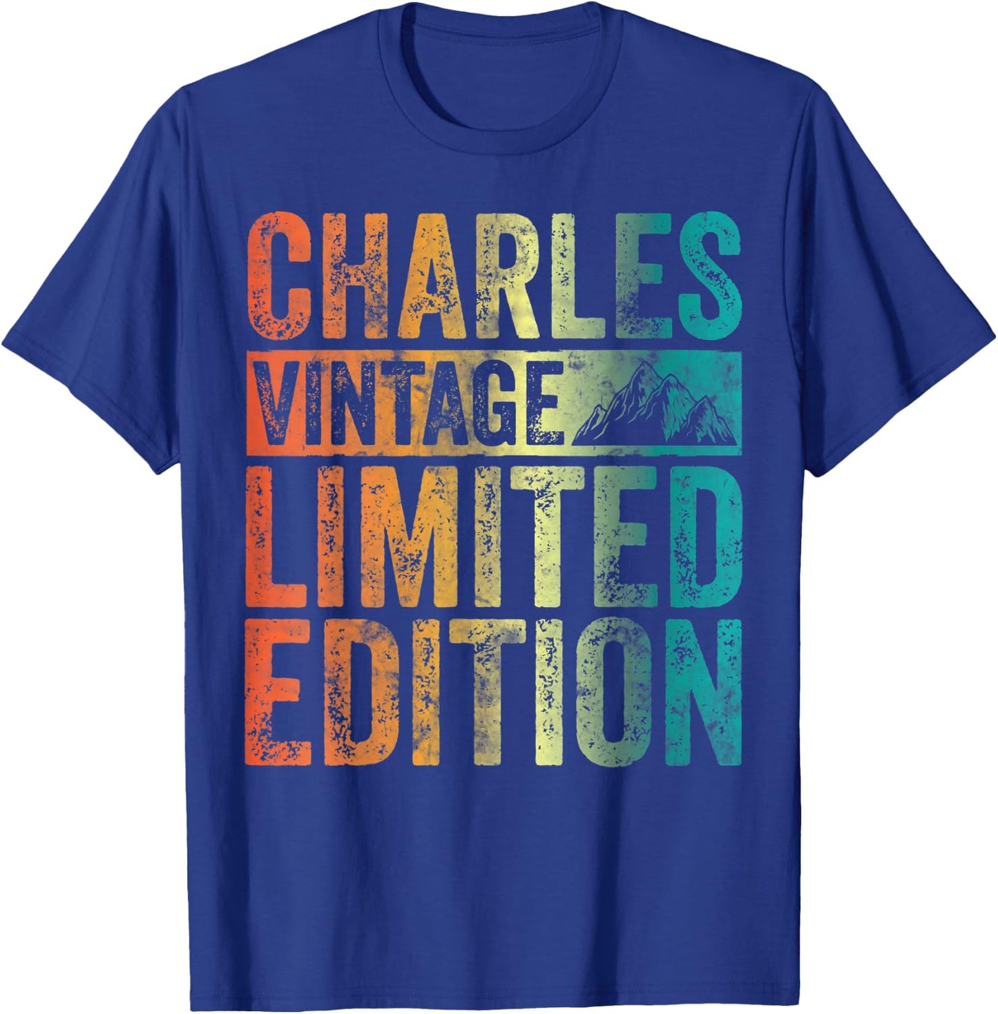 Personalized Name Shirt Charles Vintage Limited Edition T-Shirt - T-Shirt | Royal