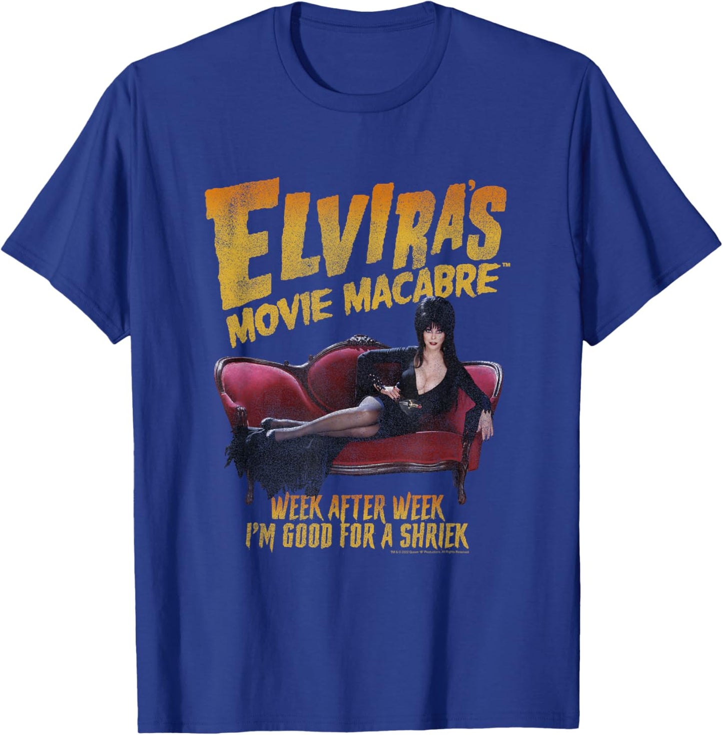Elvira, Mistress of the Dark Movie Macabre Shriek Poster T-Shirt - T-Shirt | Royal