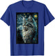 Maine Coon Cat Van Gogh's Starry Night Cat Lover Cat Mom Dad T-Shirt - T-Shirt | Royal