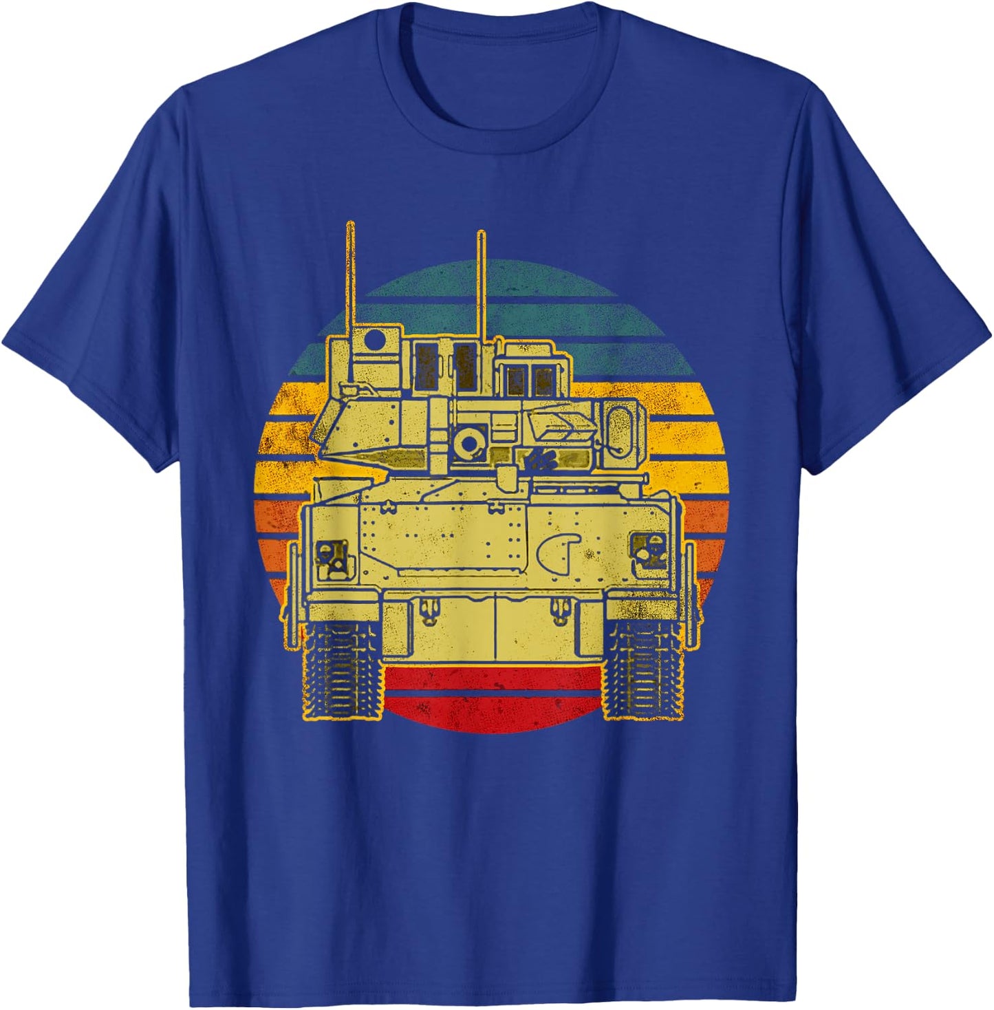 Bradley Fighting Vehicle USA America American Military T-Shirt - T-Shirt | Royal