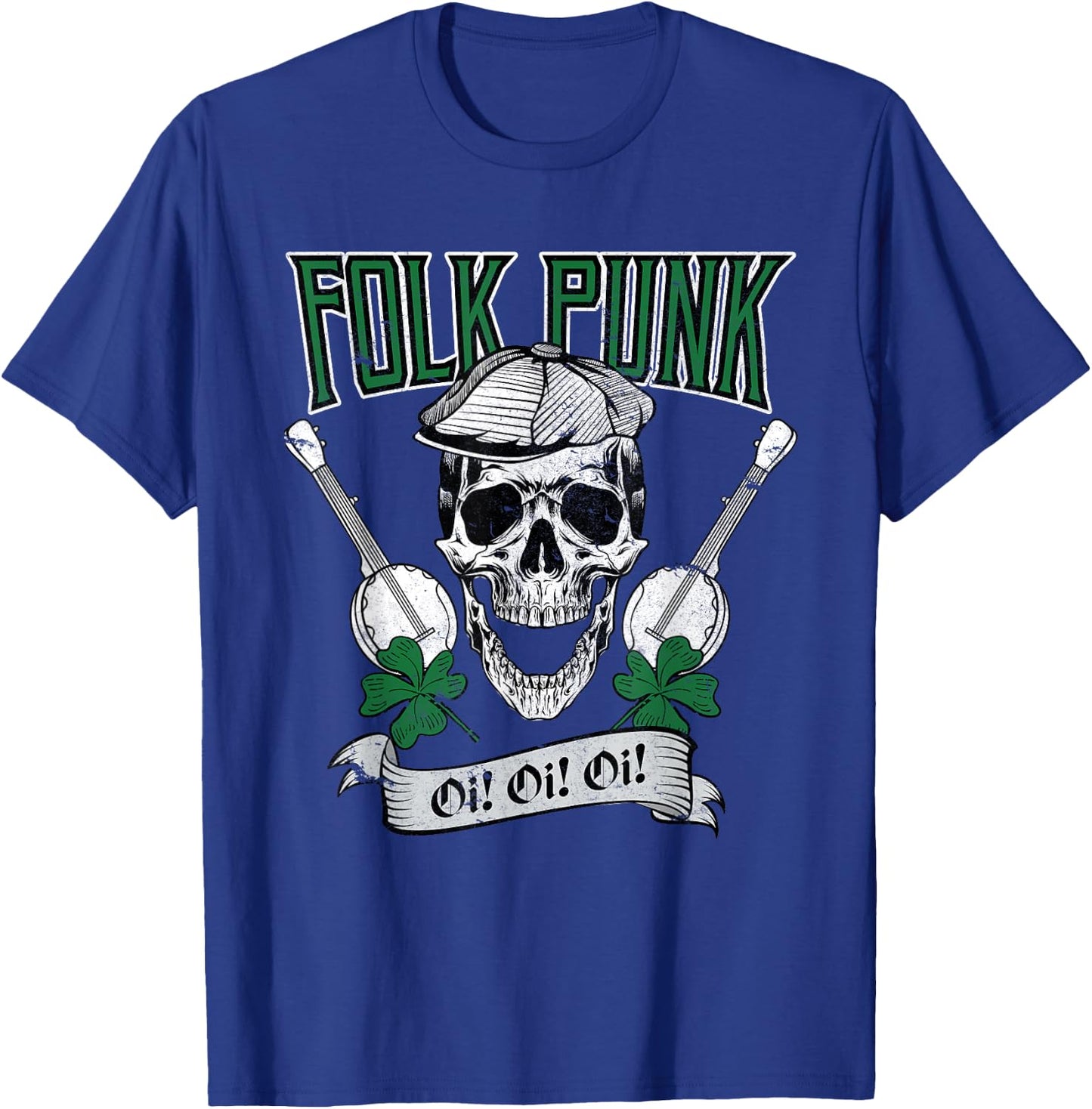 Irish Folk Punk Oi Punk Ska & Punk Rock for 80s Punks T-Shirt - T-Shirt | Royal