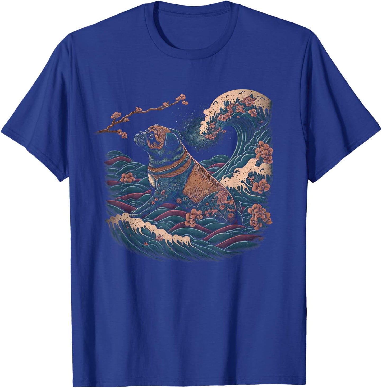 Surrealism Japanese Painting Chug dog T-Shirt - T-Shirt | Royal