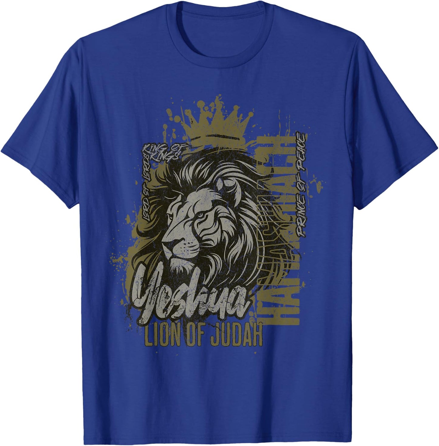 Yeshua Hamashiach Lion of Judah Messianic Hebrew Jesus T-Shirt - T-Shirt | Royal