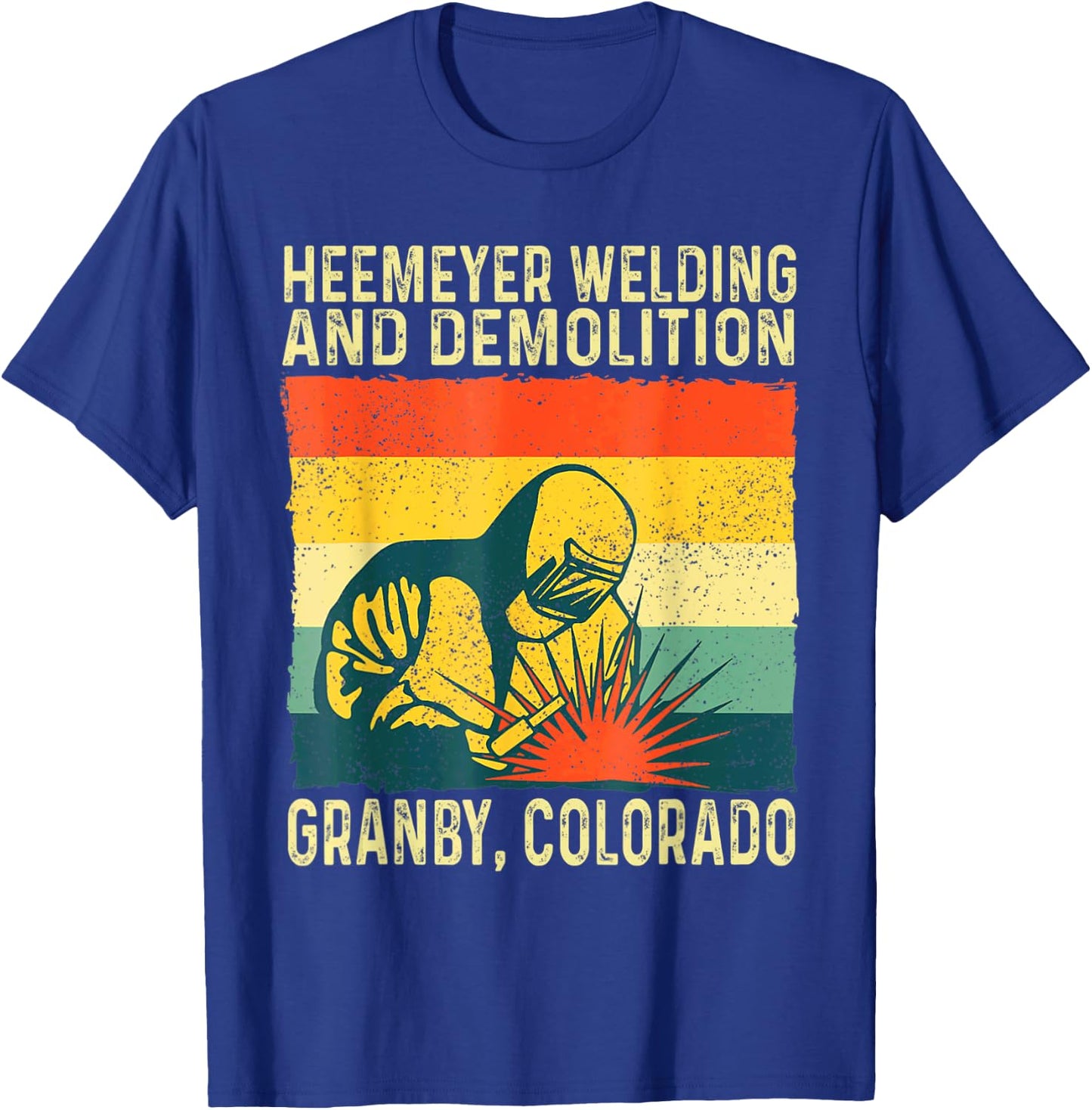Funny Heemeyer Welding and Demolition Granby Vintage T-Shirt - T-Shirt | Royal
