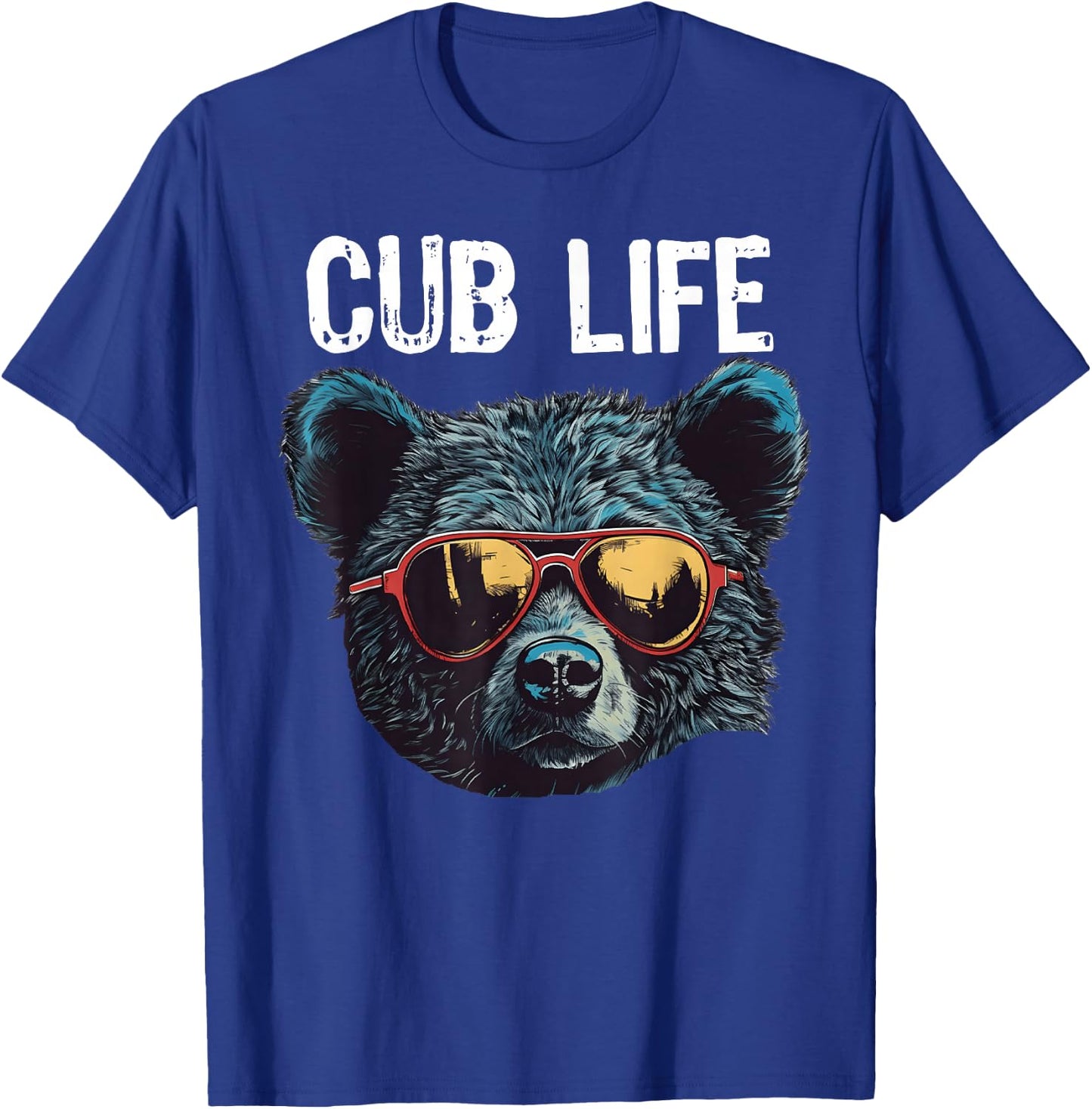 Funny Bear Cub Boys Toddler Brown Black Mom Son Daughter T-Shirt - T-Shirt | Royal