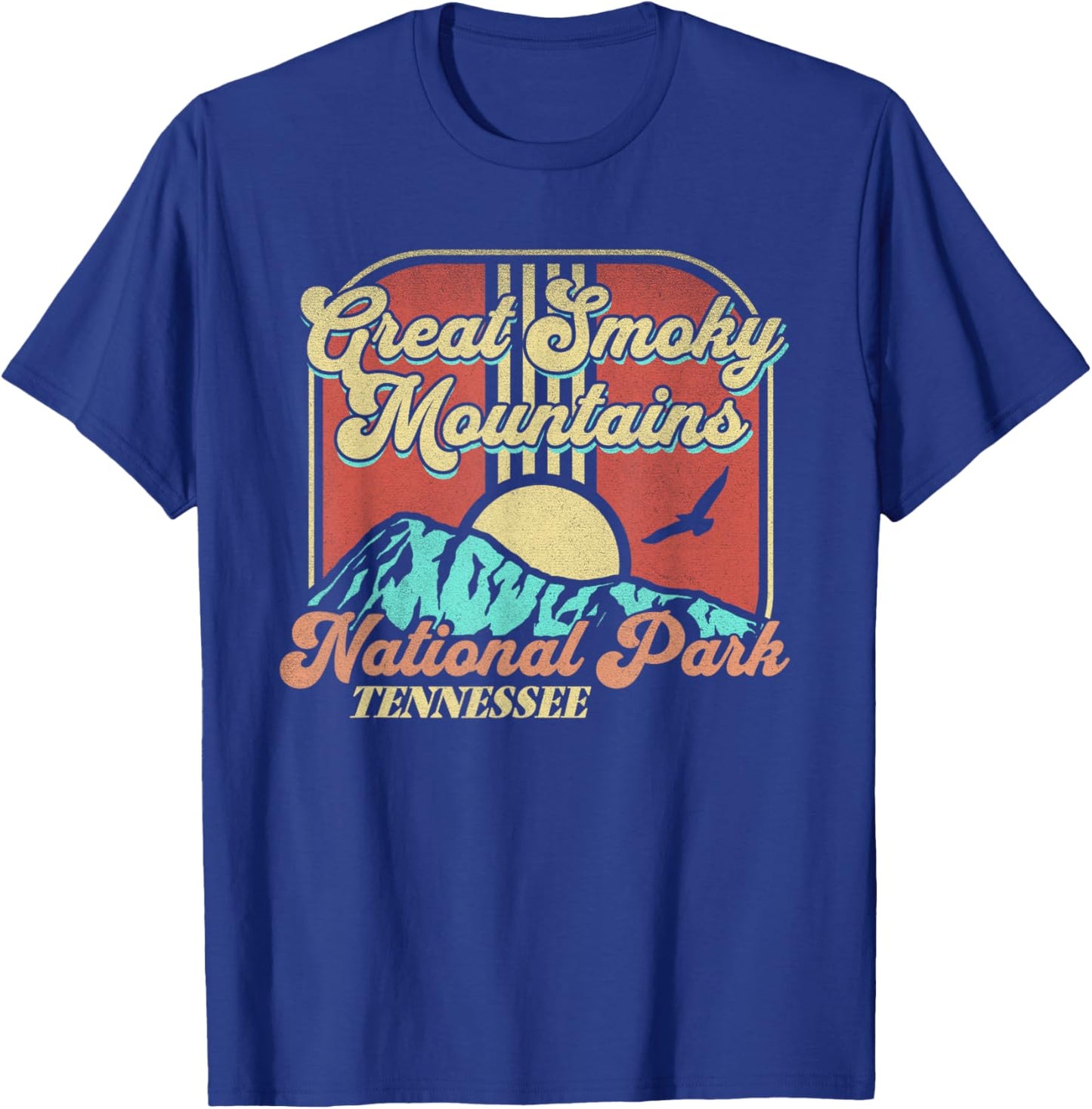 Smoky Mountains National Park Tennessee Hiking Outdoors T-Shirt - T-Shirt | Royal